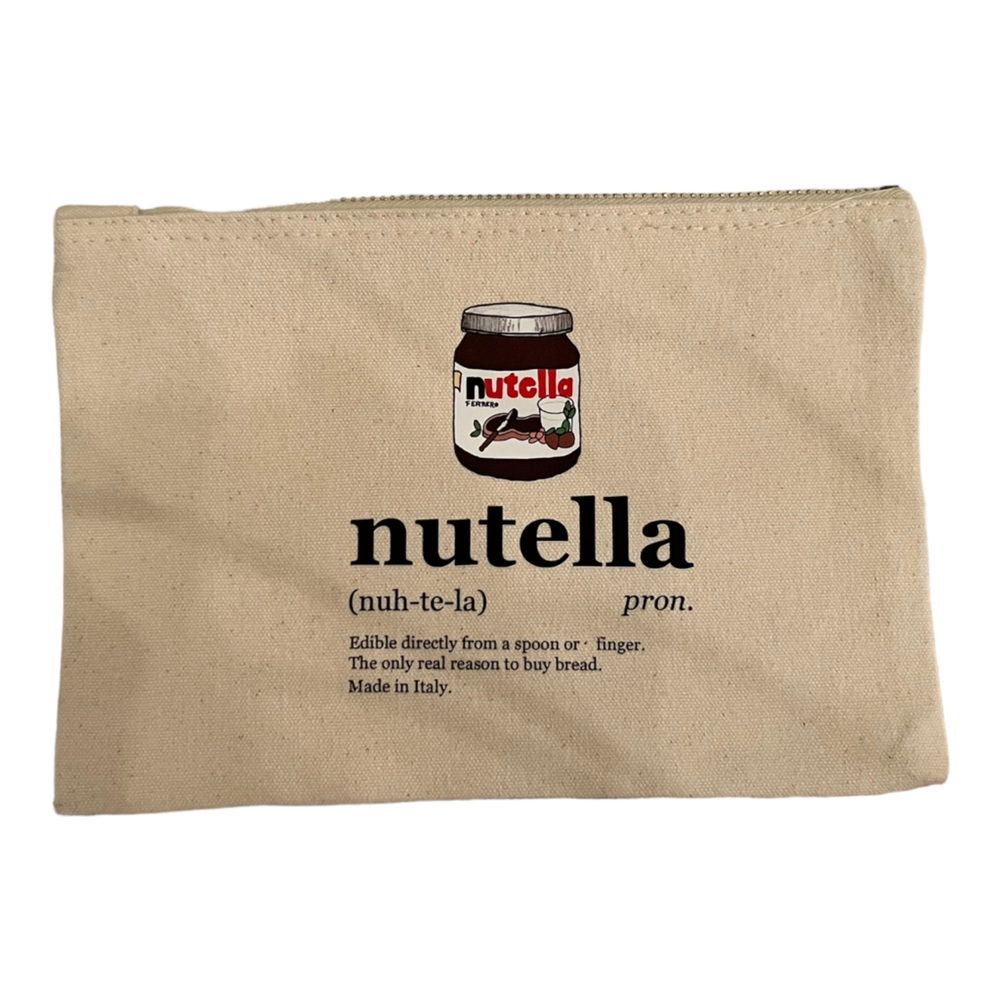 Brand new Nutella Canvas Pouch - bought in Rome Italy